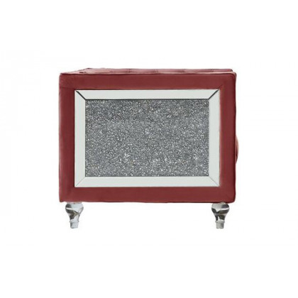 ACME Heibero II Loveseat with 2 Pillows - Red