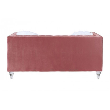 ACME Heibero II Loveseat with 2 Pillows - Red