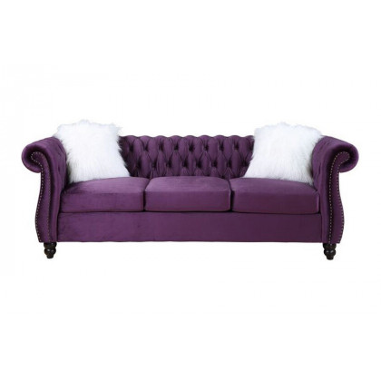 ACME - Thotton Sofa with 2 Pillows in Purple