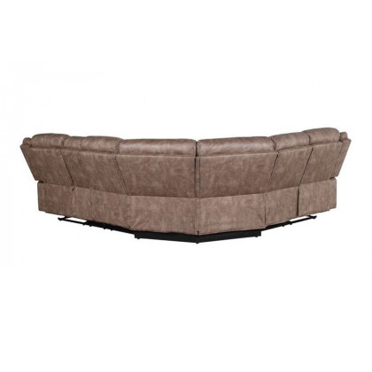 ACME Dollum Sectional Sofa - 2-Tone Chocolate Velvet