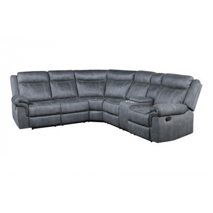 ACME Dollum Sectional Sofa - 2-Tone Gray Velvet