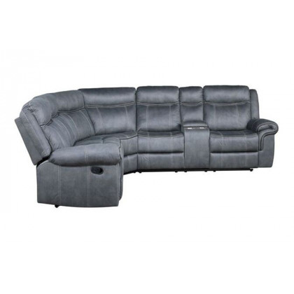 ACME Dollum Sectional Sofa - 2-Tone Gray Velvet