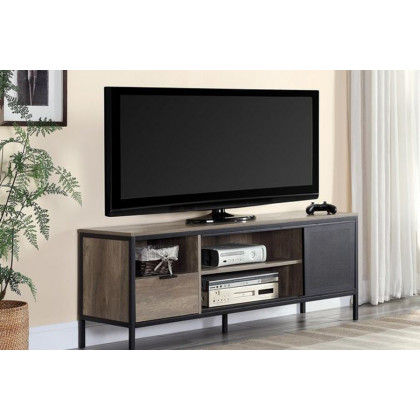 ACME - Nantan TV Stand in Rustic Oak/Black (LV00404)