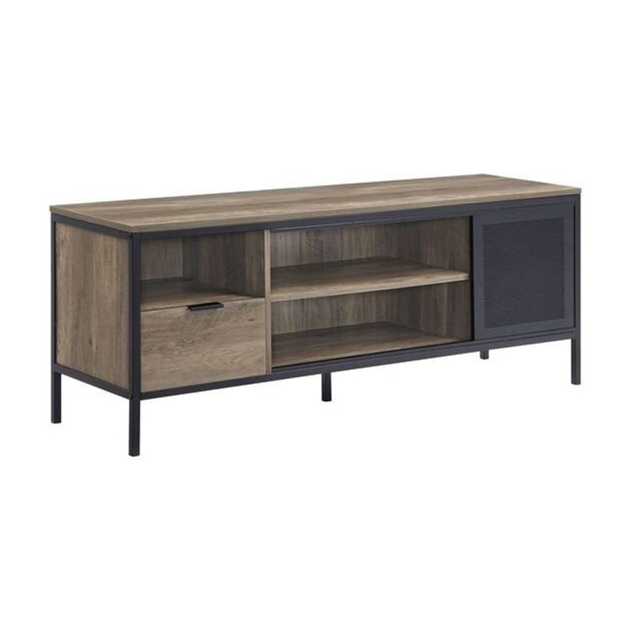 ACME - Nantan TV Stand in Rustic Oak/Black (LV00404)