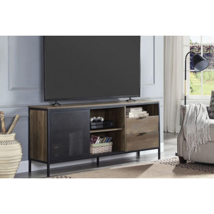 ACME - Nantan TV Stand in Rustic Oak/Black (LV00405)