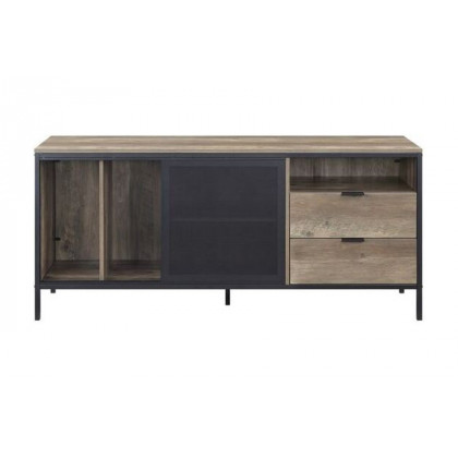 ACME - Nantan TV Stand in Rustic Oak/Black (LV00405)