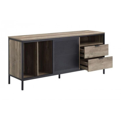 ACME - Nantan TV Stand in Rustic Oak/Black (LV00405)