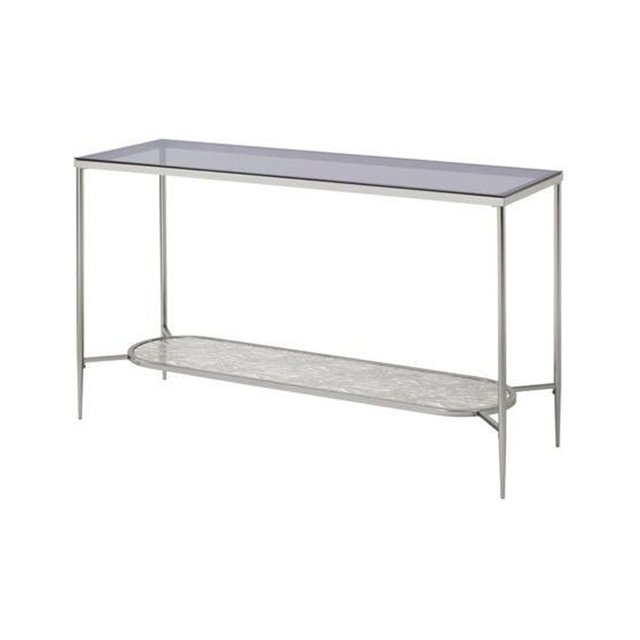 ACME - Adelrik Sofa Table in Glass/Chrome