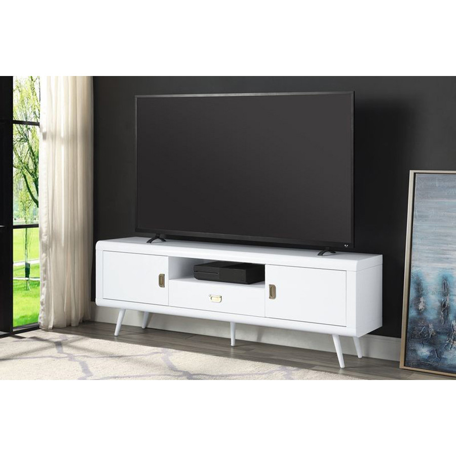 ACME - Pagan TV Stand in White High Gloss