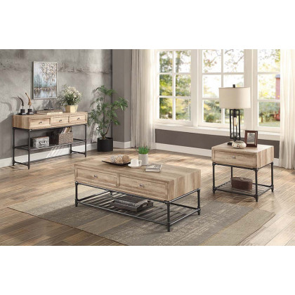 ACME - Brantley II Coffee Table in Oak/Sandy Black