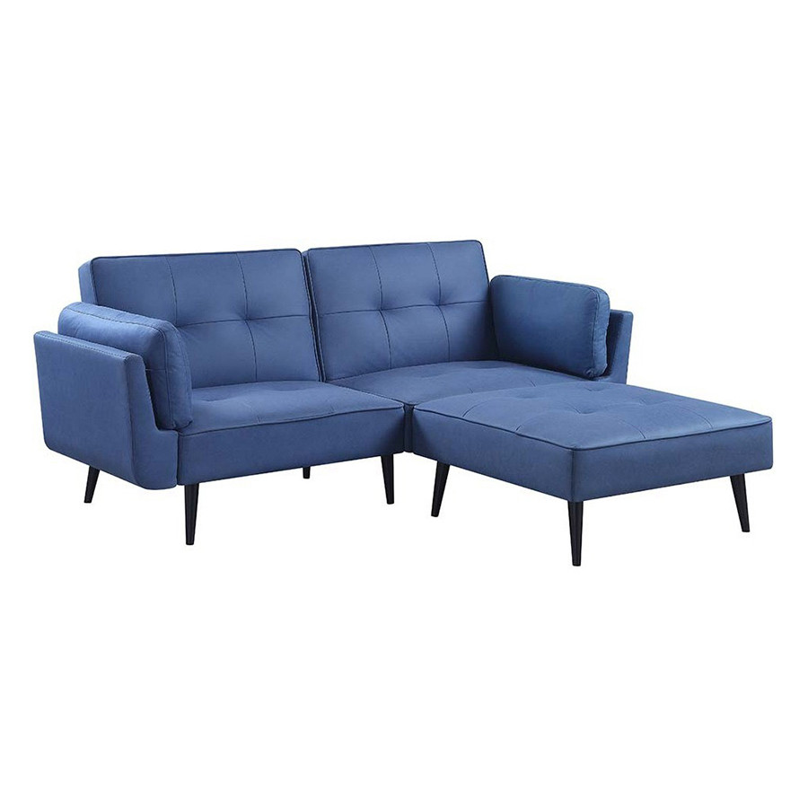 ACME - Nafisa Adjustable Sofa & Ottoman in Blue