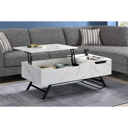 ACME Throm Coffee Table with Lift Top - Marble