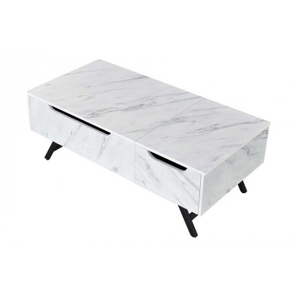 ACME Throm Coffee Table with Lift Top - Marble