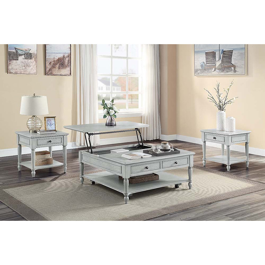 ACME - Ramiro Coffee Table with Lift Top in Rustic Gray