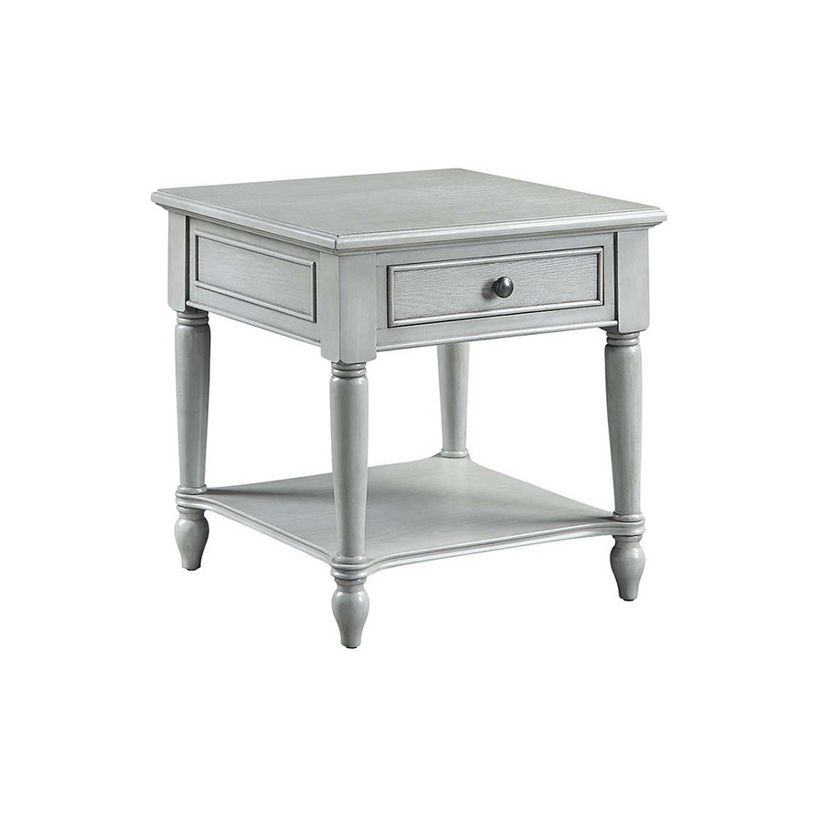 ACME - Ramiro End Table in Rustic Gray