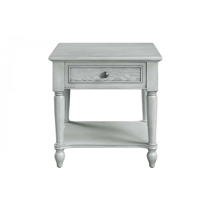 ACME - Ramiro End Table in Rustic Gray
