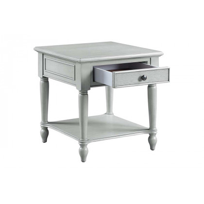 ACME - Ramiro End Table in Rustic Gray