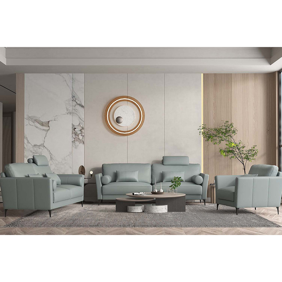 ACME Tussio Loveseat with 5 Pillows - Gray