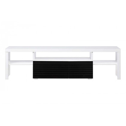 ACME - Buck II TV Stand in White/Black High Gloss
