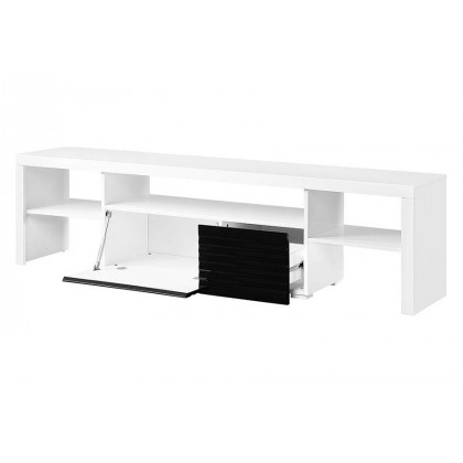 ACME - Buck II TV Stand in White/Black High Gloss