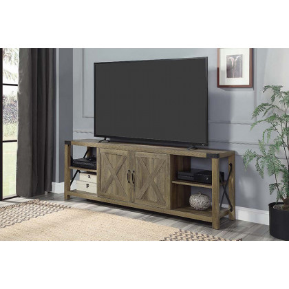 ACME - Abiram TV Stand in Rustic Oak