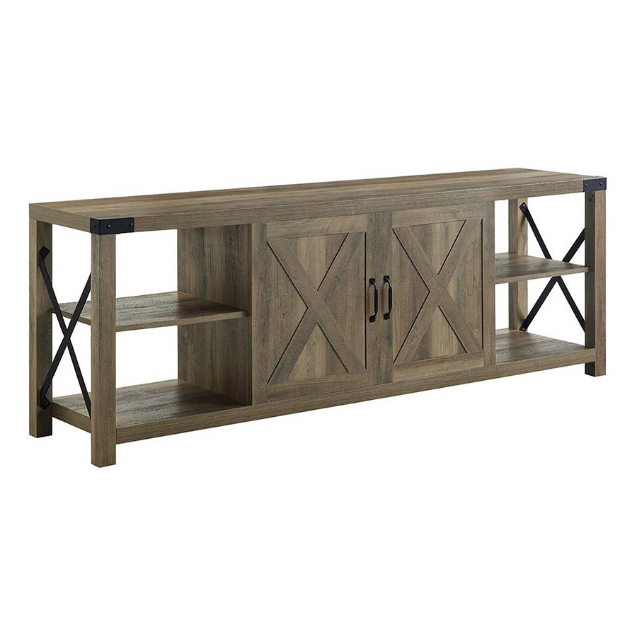 ACME - Abiram TV Stand in Rustic Oak