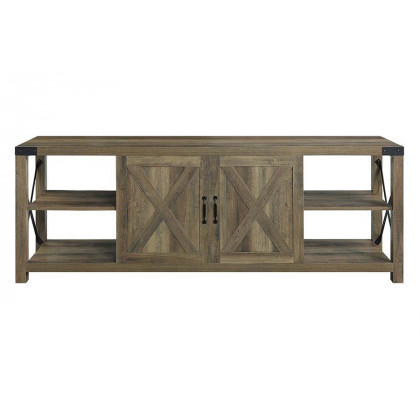 ACME - Abiram TV Stand in Rustic Oak