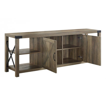 ACME - Abiram TV Stand in Rustic Oak