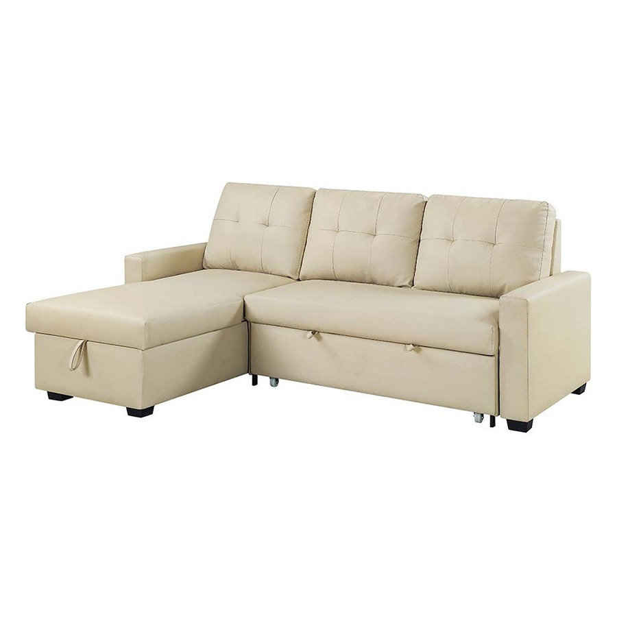 ACME - Dafina Sectional Sofa with Sleeper in Beige