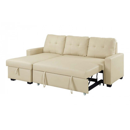 ACME - Dafina Sectional Sofa with Sleeper in Beige