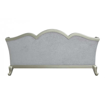 ACME - Qunsia Sofa with 5 Pillows in Light Gray/Champagne