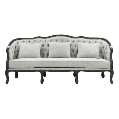 ACME - Samael Sofa with 3 Pillows in Gray/Dark Brown