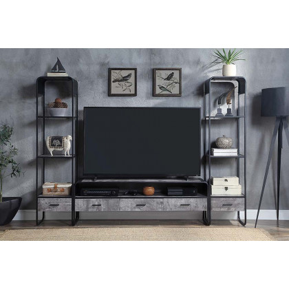 ACME - Raziela TV Stand Side Pier in Concrete Gray/Black