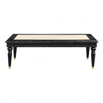 ACME - Tayden Coffee Table with Marble Top in Marble Top/Black