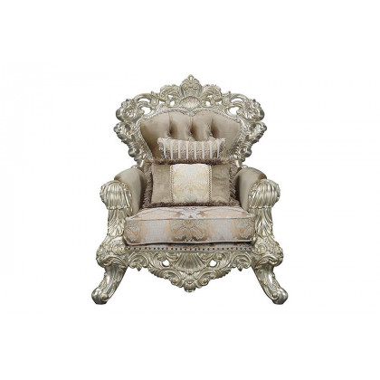 ACME - Sorina Chair with 2 Pillows in Velvet,/Antique Gold