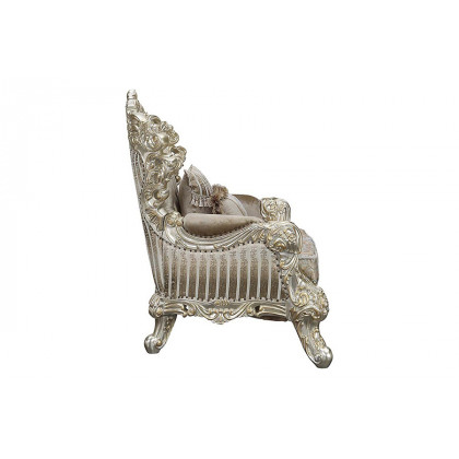 ACME - Sorina Chair with 2 Pillows in Velvet,/Antique Gold