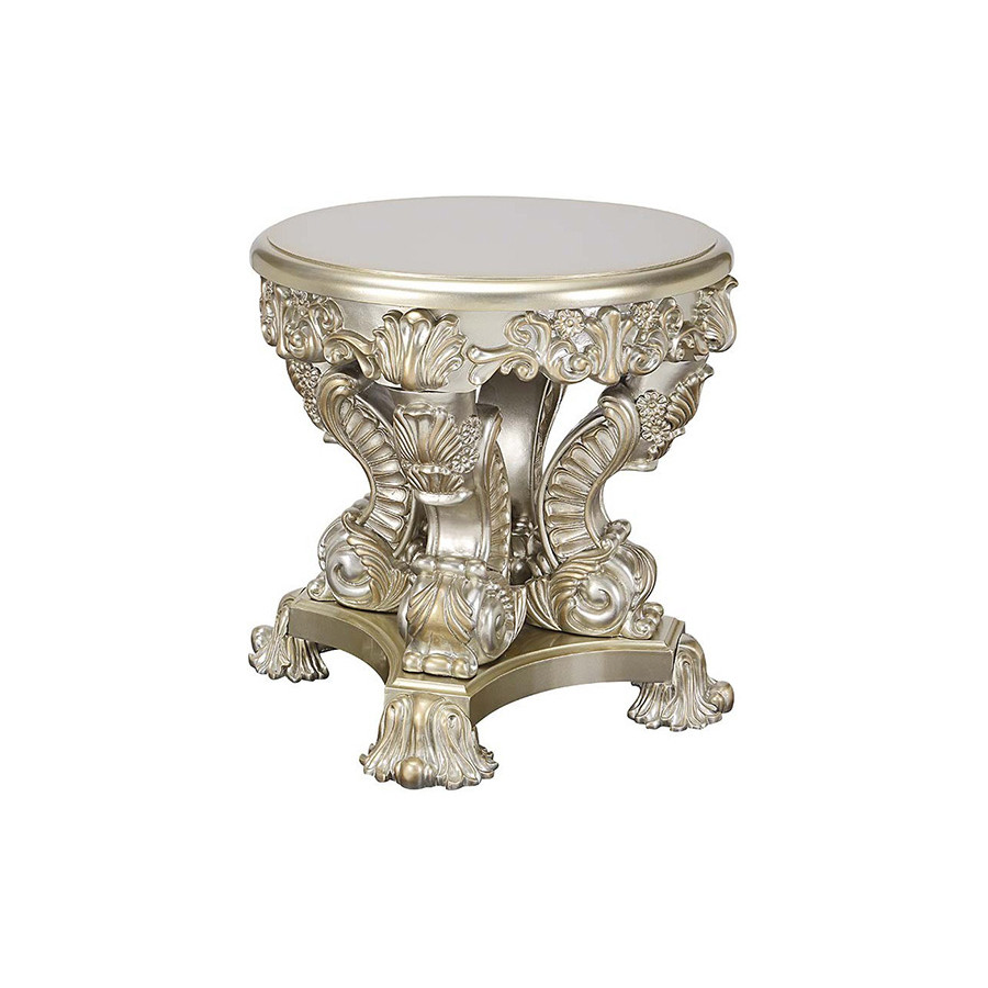 ACME - Sorina End Table in Antique Gold