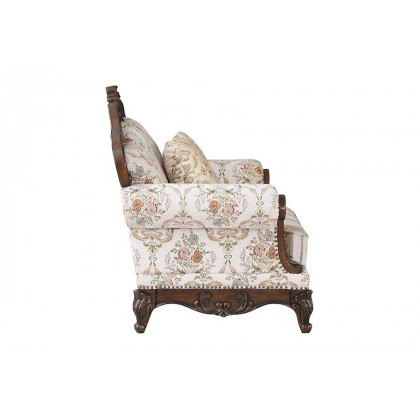 ACME - Nayla Chair with Pillow in Pattern/Cherry