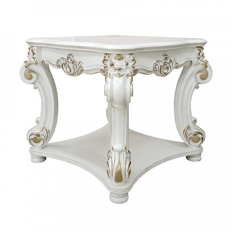 ACME - Vendome End Table in Antique Pearl (LV01328)