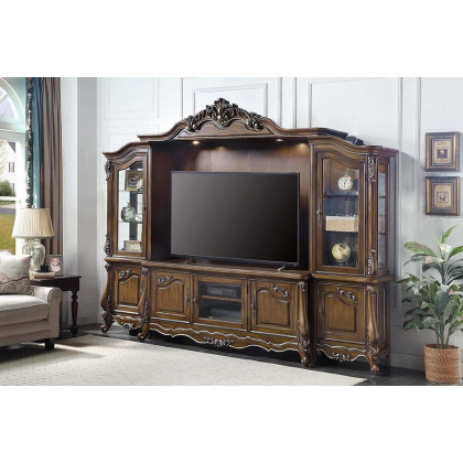 ACME - Latisha Entertainment Center in Antique Oak