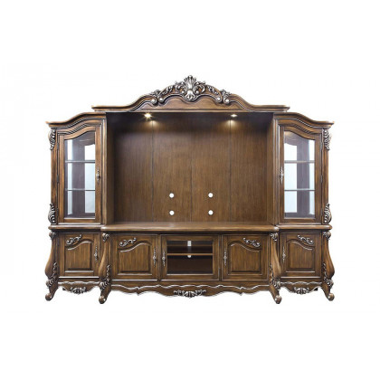 ACME - Latisha Entertainment Center in Antique Oak