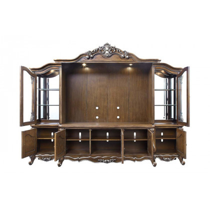 ACME - Latisha Entertainment Center in Antique Oak