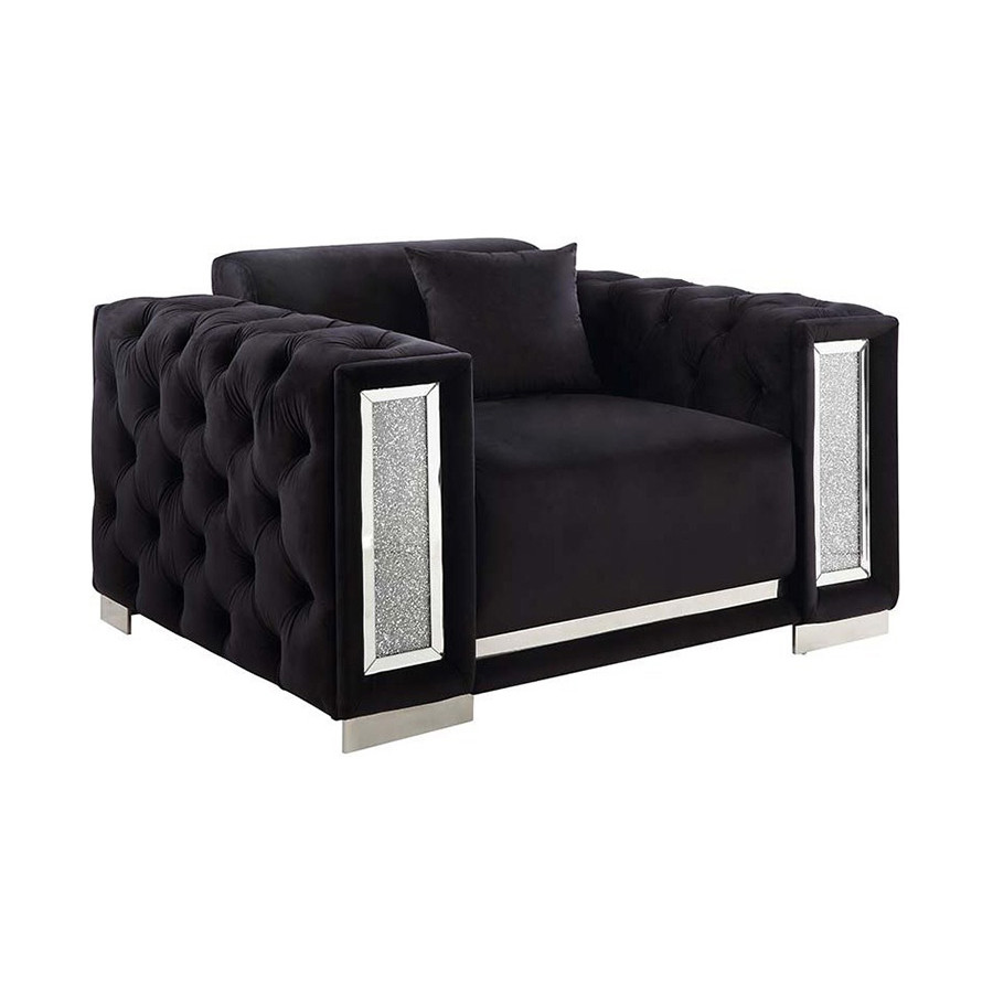 ACME - Trislar Chair with Pillow  (Same 52527) in Black