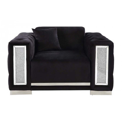 ACME - Trislar Chair with Pillow  (Same 52527) in Black