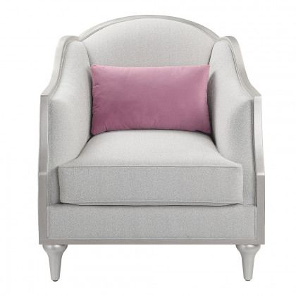 ACME - Kasa Chair with Pillow in Beige Linen/Champagne