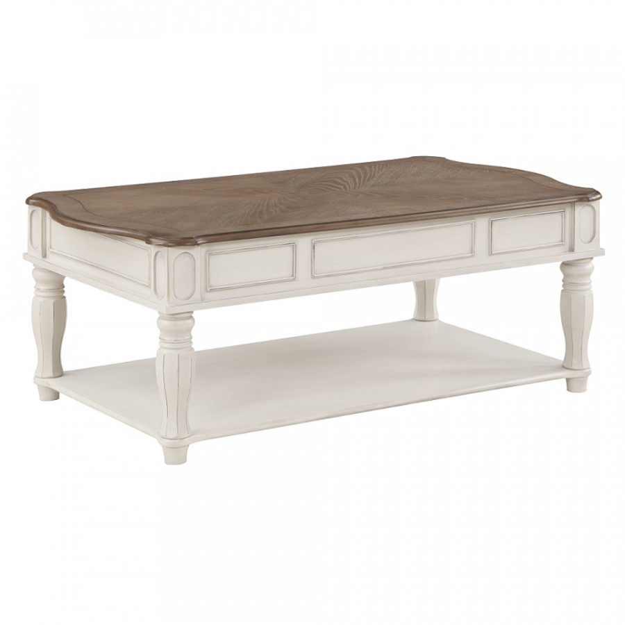 ACME - Florian Coffee Table with Lift Top in Oak/Antique White