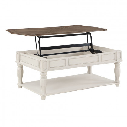 ACME - Florian Coffee Table with Lift Top in Oak/Antique White