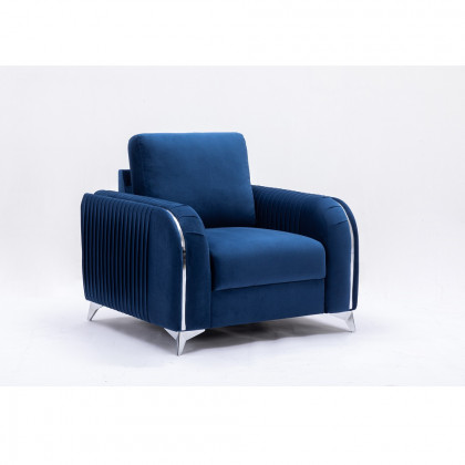 ACME - Wenona Chair in Blue Velvet