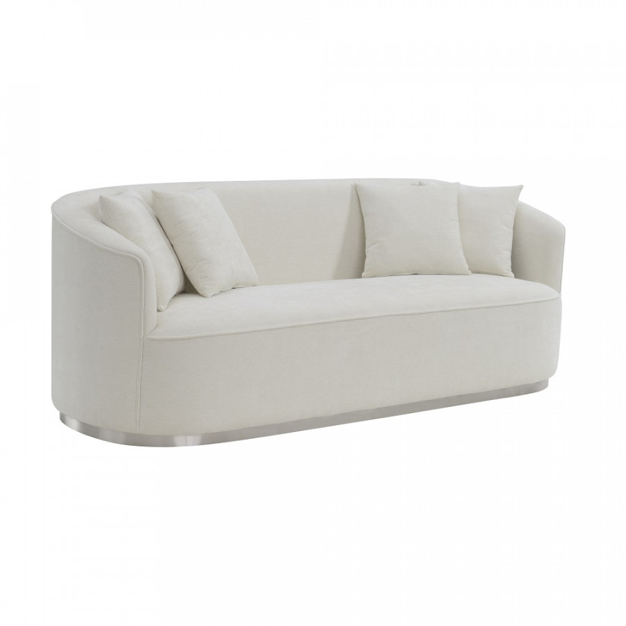 ACME - Odette Sofa with 4 Pillows in Beige Chenille