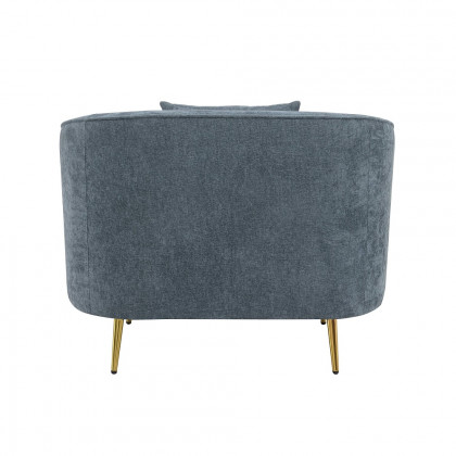 ACME - Nakendra Chair with Pillow in Cobalt Blue Chenille